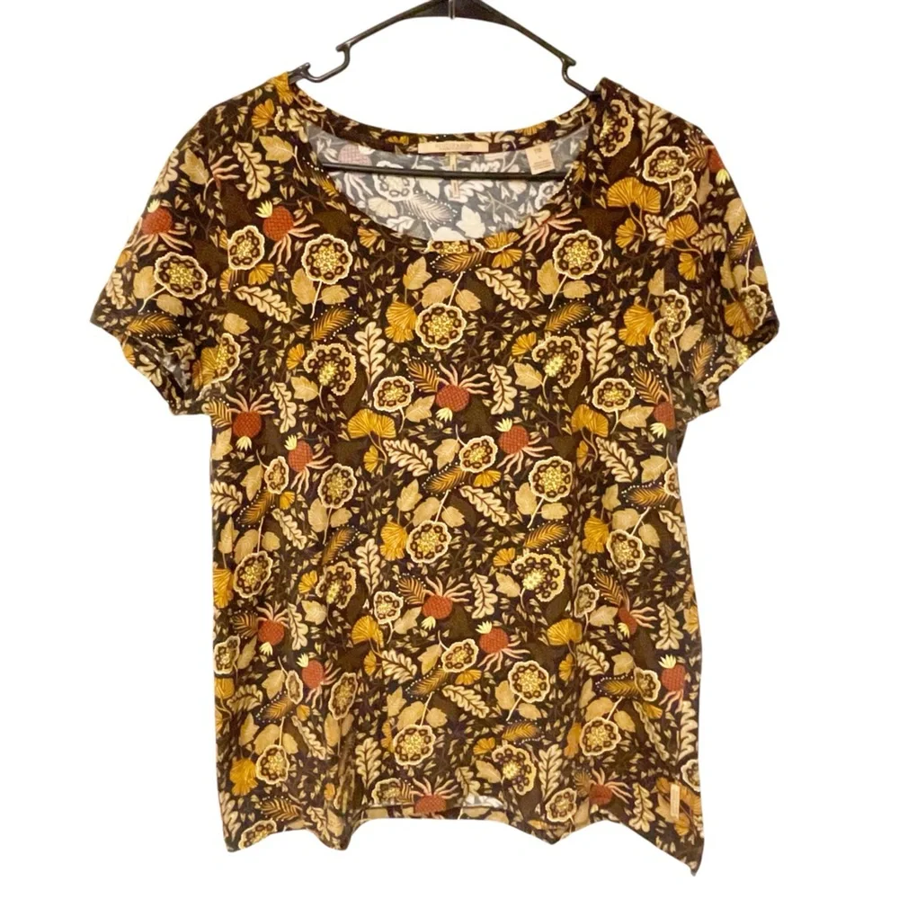 Anthropologie‎ Scotch & Soda Size Large Harvest Floral Print T-Shirt Top